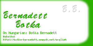 bernadett botka business card